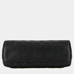 Chanel Black Leather Kelly Top Handle Bag