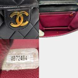 Chanel Black Leather Flap Shoulder Bag