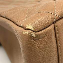 Chanel Beige Caviar Leather  GST Tote Bag