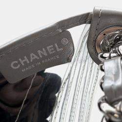 Chanel Transparent PVC V-stitch Chain Shoulder Bag