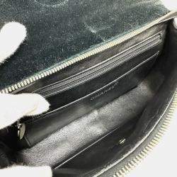 Chanel Black Velvet Matelasse Flap CC Chain Backpack 