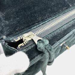Chanel Black Velvet Matelasse Flap CC Chain Backpack 