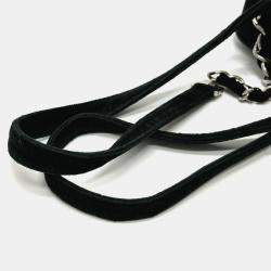 Chanel Black Velvet Matelasse Flap CC Chain Backpack 