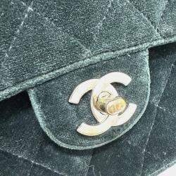 Chanel Black Velvet Matelasse Flap CC Chain Backpack 