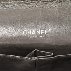 Chanel Grey Quilted Caviar Leather Maxi Classic Double Flap Bag