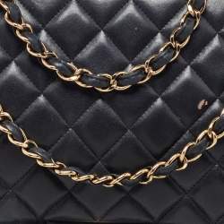 Chanel Black Quilted Caviar Leather Maxi Classic Double Flap Bag