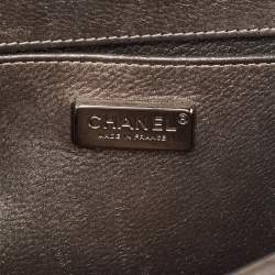 Chanel Metallic Quilted Leather Medium Boy Flap Bag