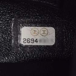 Pre Owned Chanel Black Chevron Leather Medium Trendy CC Top Handle Bag
