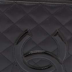 مملوكة مسبقًا Chanel Black Quilted Leather Cambon Ligne Zippy Organizer Wallet