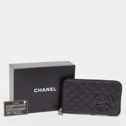 مملوكة مسبقًا Chanel Black Quilted Leather Cambon Ligne Zippy Organizer Wallet