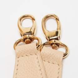 Pre Owned Chanel Light Beige Leather Cerf Shopper Tote