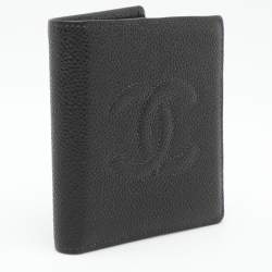 Pre Owned Chanel Black Caviar Leather Bifold Wallet