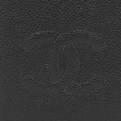 Pre Owned Chanel Black Caviar Leather Bifold Wallet