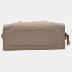 Chanel Pink Quilted Caviar Small Deauville Bowling Bag