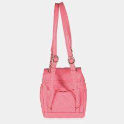 Chanel Pink Leather Quilted Urban Spirit Backpack 