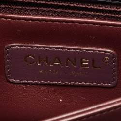 Pre Owned Chanel Black Quilted Caviar Leather Small Coco Top Handle Bag