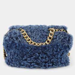 Chanel Blue Shearing 19 Flap Shoulder Bag