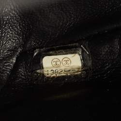 Pre Owned Chanel Black Quilted Caviar Leather Maxi Classic Single Flap Bag