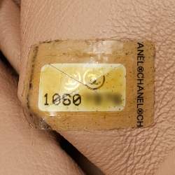 Pre Owned Chanel Gold Leather Large Luxe Ligne Bowler Bag
