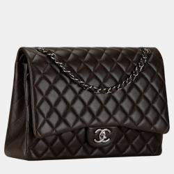 Chanel Black Maxi Classic Lambskin Double Flap