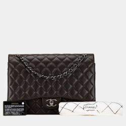 Chanel Black Maxi Classic Lambskin Double Flap