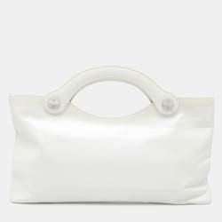 Chanel White Quilted Leather Vintage Bag