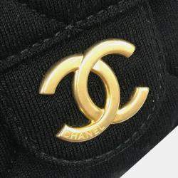 Chanel Black Jersey Small Wavy Hobo Bag