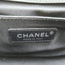 Chanel Black Patchwork Velvet with Calfskin Old Medium Boy Flap Shoulder Bags