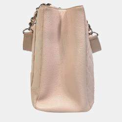 Pre Owned Chanel Pink Caviar Leather Quilted GST Tote Bag