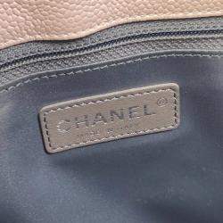 Pre Owned Chanel Pink Caviar Leather Quilted GST Tote Bag