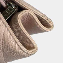 Pre Owned Chanel Pink Caviar Leather Quilted GST Tote Bag