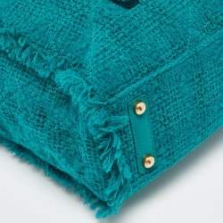 مملوكة مسبقًا حقيبة يد شوبير شانيل متوسطة تويد أخضر