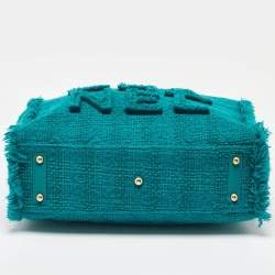 مملوكة مسبقًا حقيبة يد شوبير شانيل متوسطة تويد أخضر