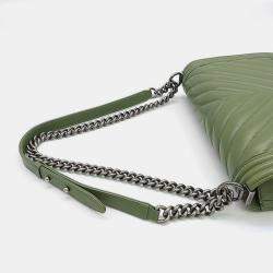 Pre Owned Chanel Chevron Boy Bag New Medium