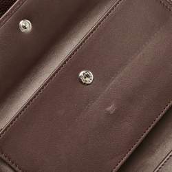 Chanel Plum Quilted Caviar Leather Classic Flap Trifold Wallet