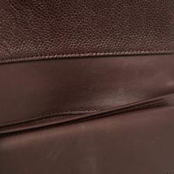 Chanel Plum Quilted Caviar Leather Classic Flap Trifold Wallet