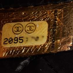 Pre Owned Chanel Metallic Gold Crinkled Leather Je Ne Suis Pas En Solde Clutch