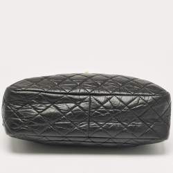 Pre Owned Chanel Black Quilted Aged Leather Large Reissue Camera Shoulder Bag
