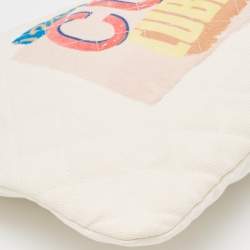 Pre Owned Chanel White Quilted Canvas Coco Cuba O-Case Clutch