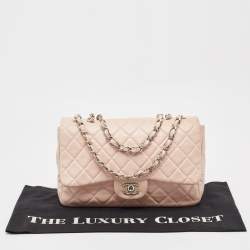 Chanel Light Pink Quilted Leather Jumbo Classic Single Flap Bag