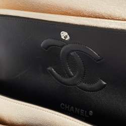 Pre Owned Chanel Gold Quilted Leather Medium Classic Double Flap Bag