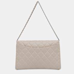 Chanel Quilted Caviar Flap Clutch with Chain