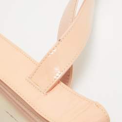 Pre Owned Chanel Pink/Peach PVC and Patent Leather Triple CC Tote