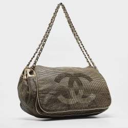 مملوكة مسبقًا Chanel Gold Ombre Perforated Leather Hollywood Accordion Flap Bag