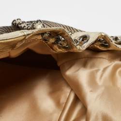 مملوكة مسبقًا Chanel Gold Ombre Perforated Leather Hollywood Accordion Flap Bag