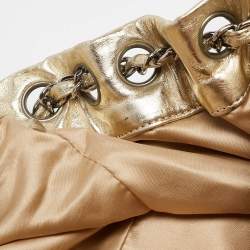 مملوكة مسبقًا Chanel Gold Ombre Perforated Leather Hollywood Accordion Flap Bag