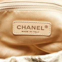 مملوكة مسبقًا Chanel Gold Ombre Perforated Leather Hollywood Accordion Flap Bag