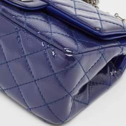 Chanel Purple Quilted Patent Leather Mini Reissue 2.55 Flap Bag