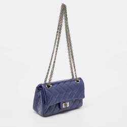 Chanel Purple Quilted Patent Leather Mini Reissue 2.55 Flap Bag