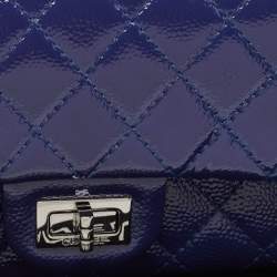 Chanel Purple Quilted Patent Leather Mini Reissue 2.55 Flap Bag